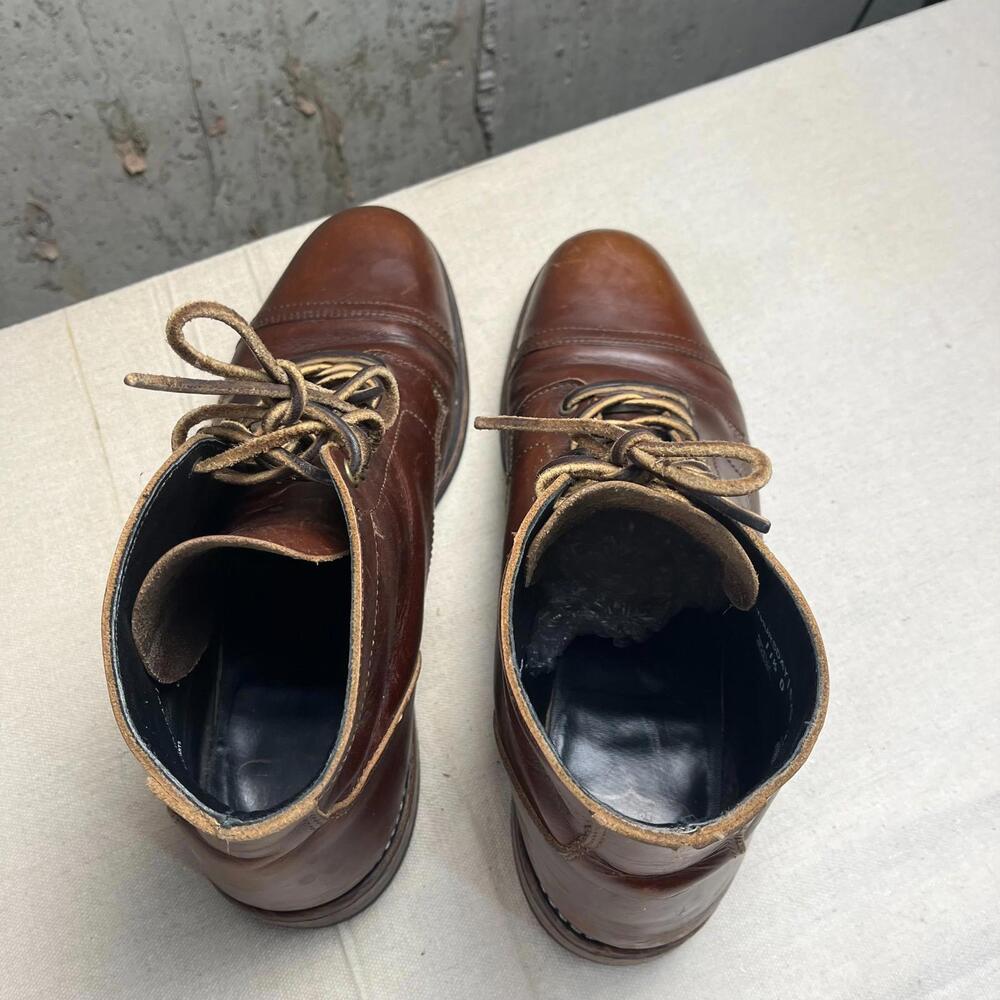 Thursday Boots Everyday Captain Men's 11.5 D Cap Toe Brown Leather Leather Laces - Picture 9 of 9